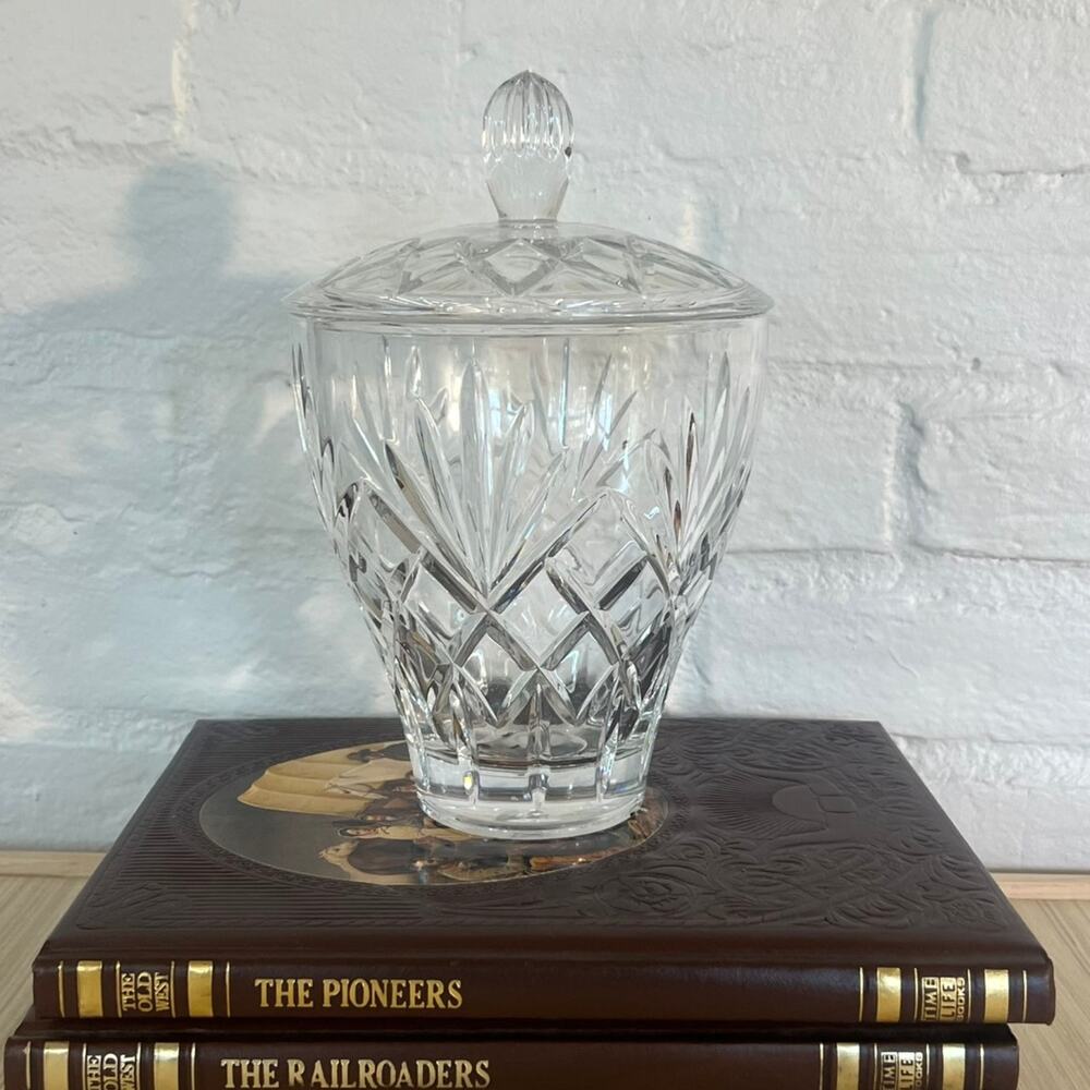 Vintage Crystal Candy Dish with Lid | Elegant Cut Glass Jar